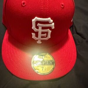 New Era Bold Red Fitted Cap